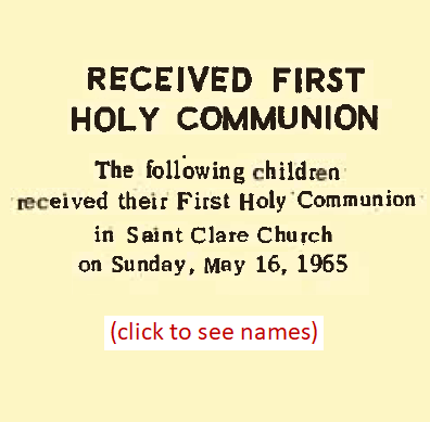 First Holy Communion